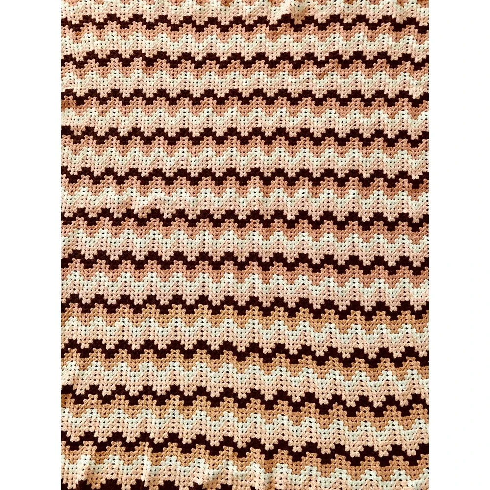 Vintage HANDMADE CROCHETED AFGAN 70
